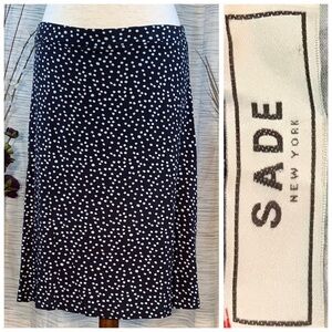 SADE New York blue on blue skater skirt.
